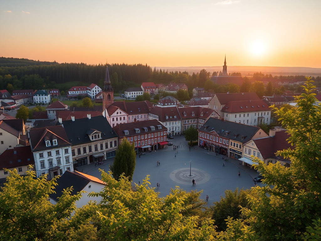 Majestatyczne, białe kwiatostany kasztanowców w Szklarskiej Porębie, otoczone zielenią.